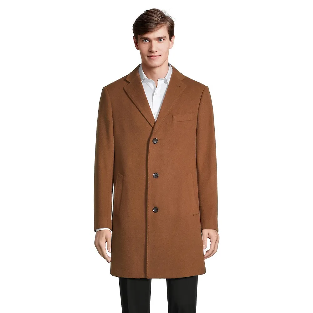 Stylish 1670 Men's Wool Blend Dress Coat