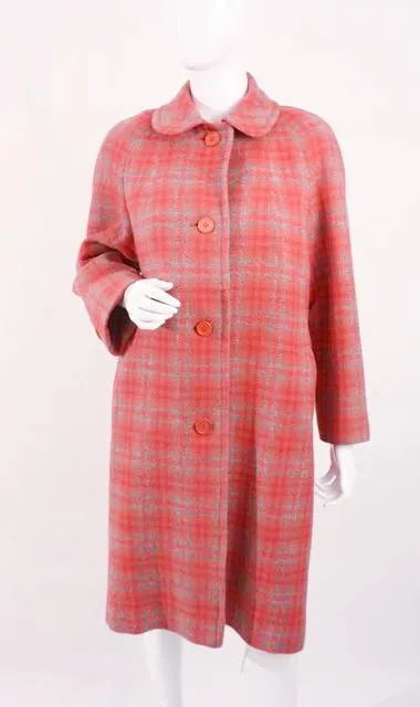 60's Aquascutum Tweed Coat Vintage