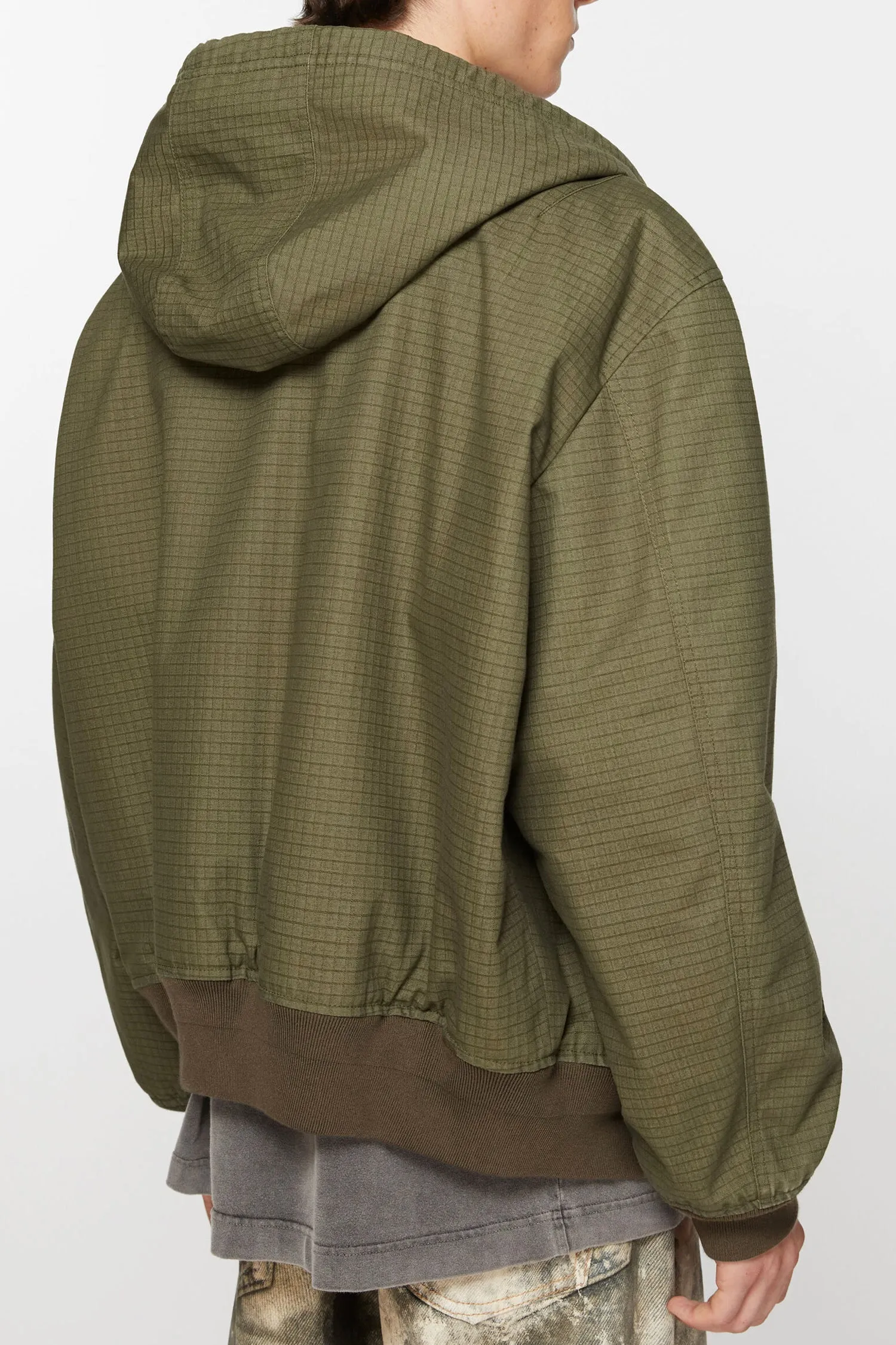 Acne Studios Olive Green Ripstop Padded Jacket SS24