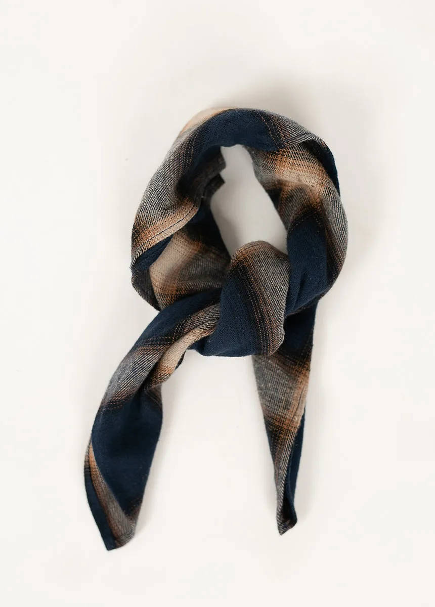 Navy Plaid Addison Scarf.