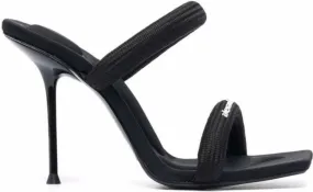 Alexander Wang Julie logo print sandals in Black