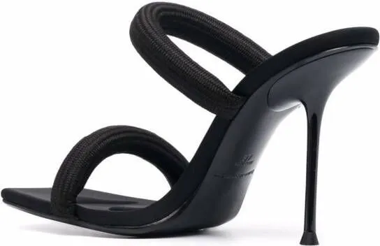 Alexander Wang Julie logo print sandals in Black