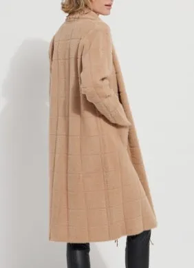 Women's Alice Fringe Sweater Coat in Macaroon Plaid