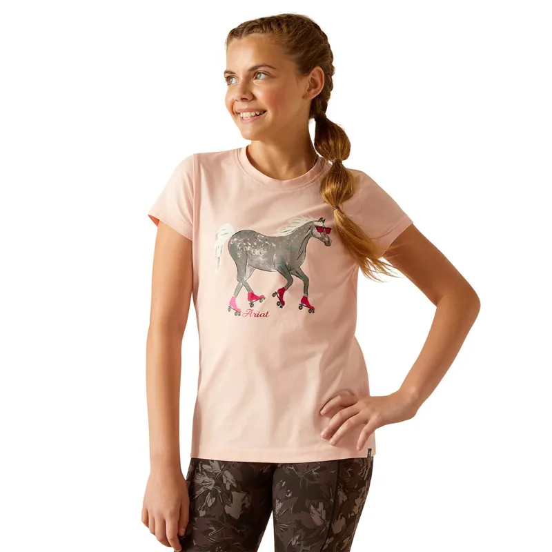 Ariat Roller Pony Junior Short Sleeve Tee - Blushing Rose