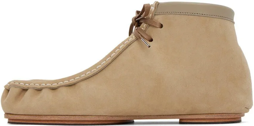 AURALEE Beige Mocassin Boots