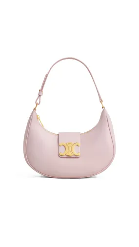 Ava Triomphe Pastel Pink Soft Bag in Smooth Calfskin