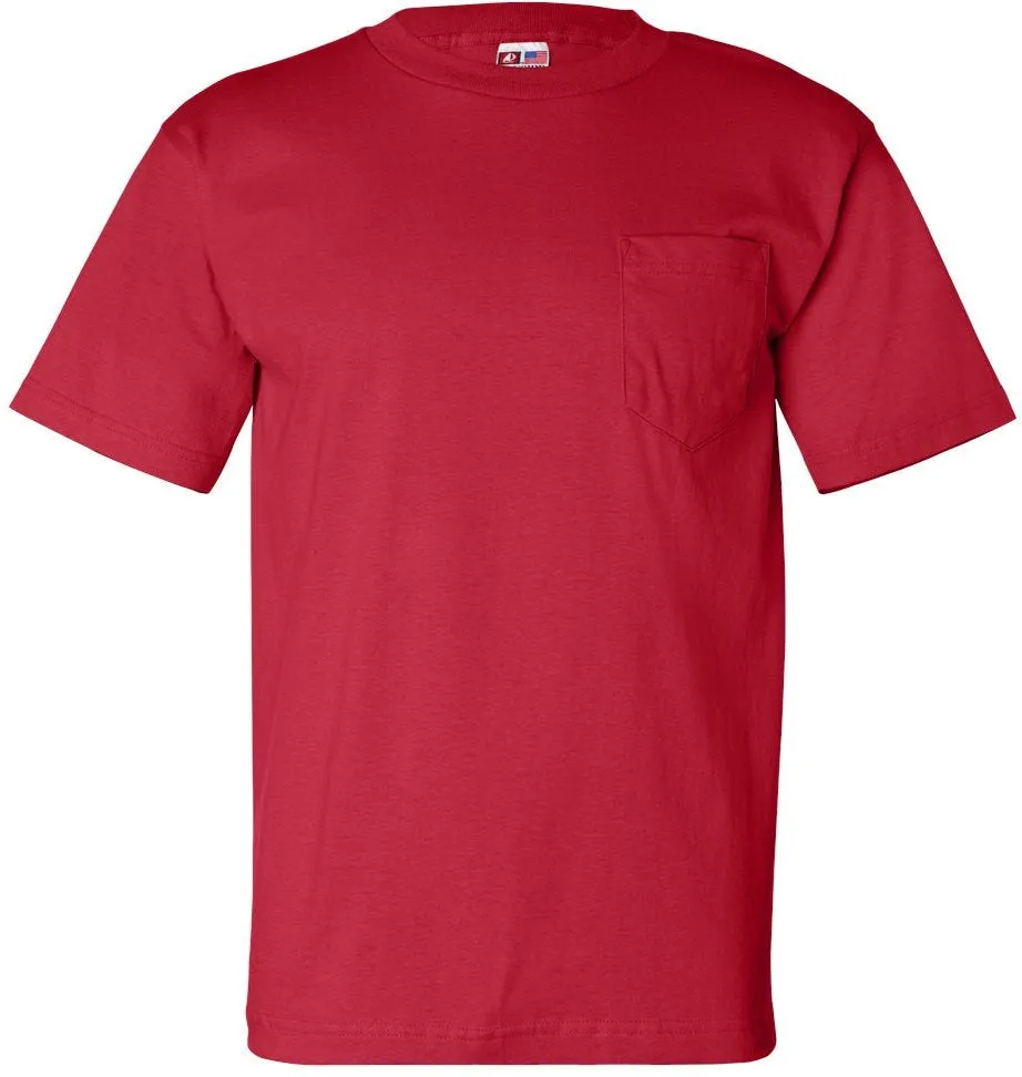 USA-Made Short Sleeve T-Shirt with Pocket by Bayside