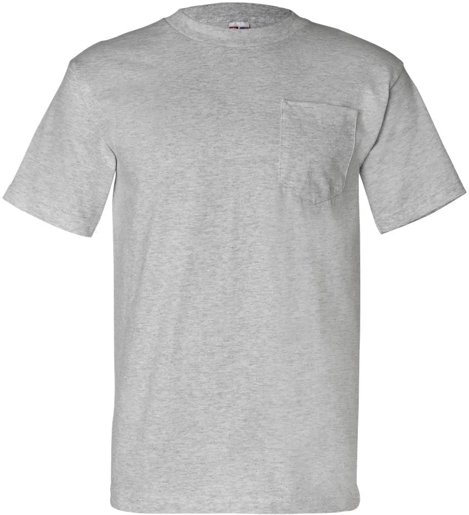 USA-Made Short Sleeve T-Shirt with Pocket by Bayside