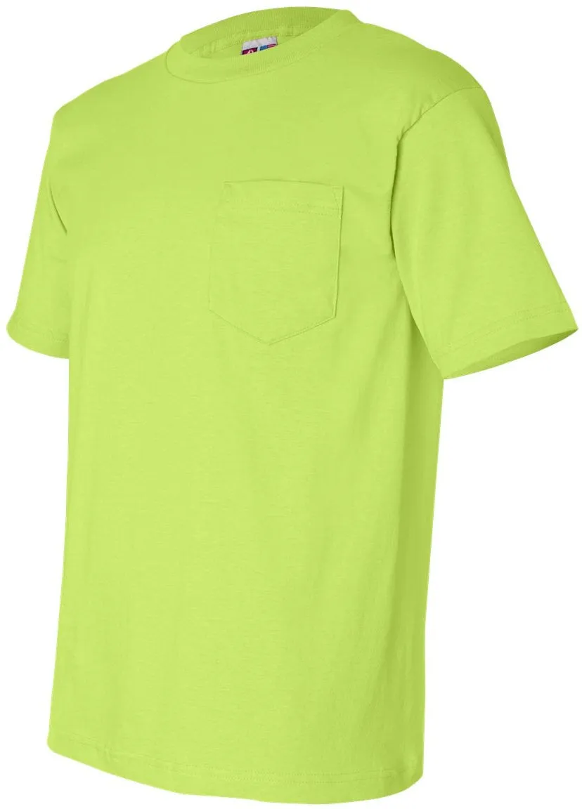 USA-Made Short Sleeve T-Shirt with Pocket by Bayside