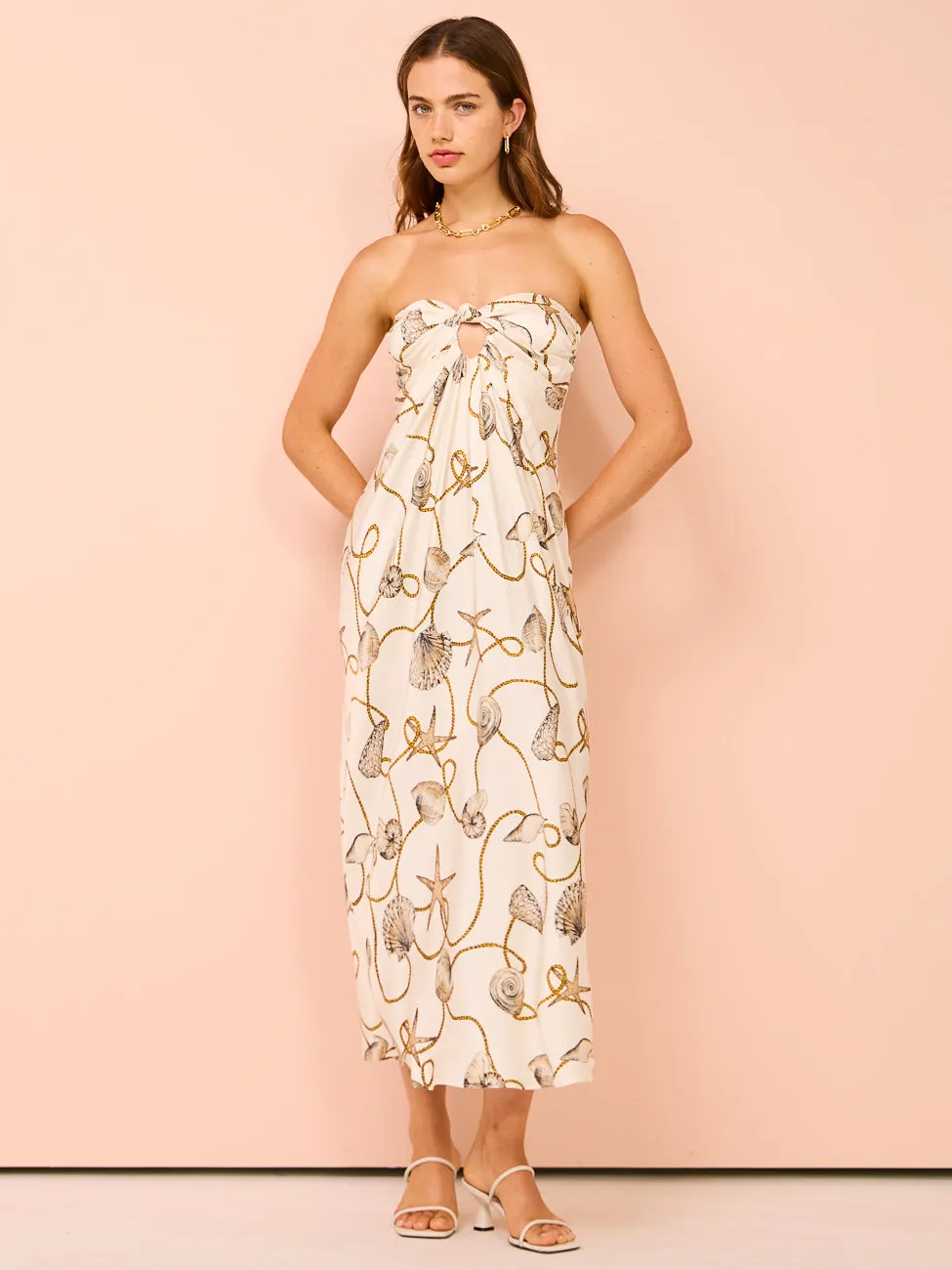 Bec & Bridge Bayside Strapless Maxi Dress in Parisian Shell