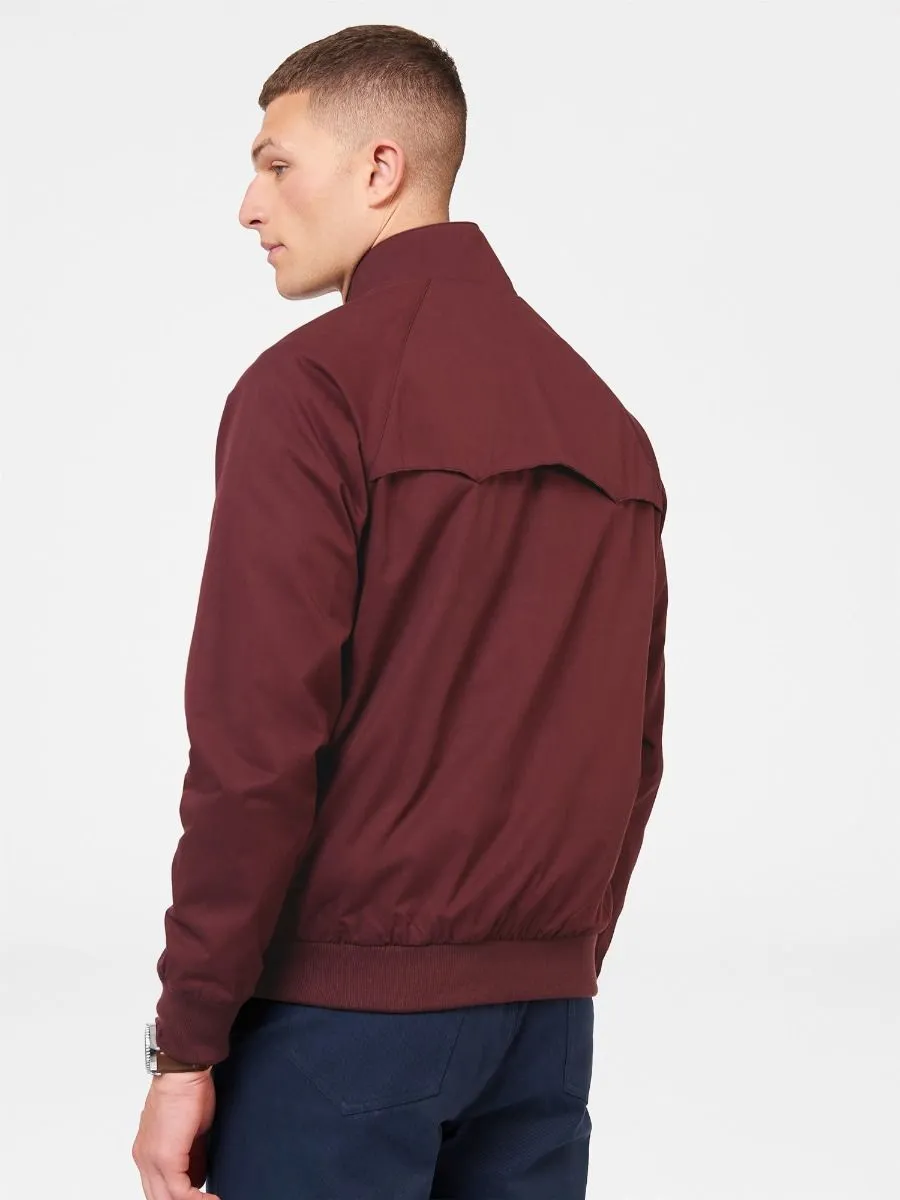 Ben Sherman Casual Harrington Jacket Aubergine