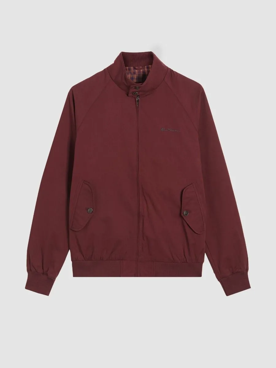 Ben Sherman Casual Harrington Jacket Aubergine