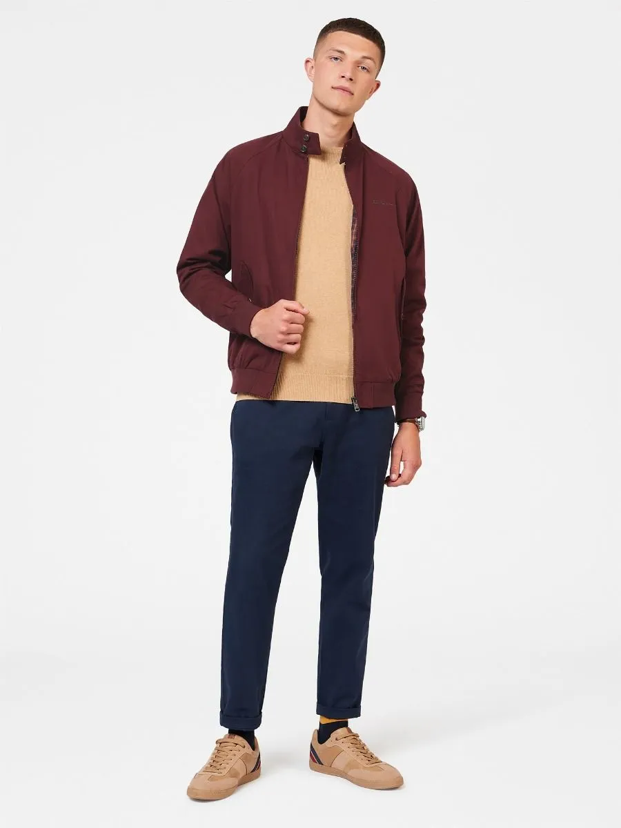 Ben Sherman Casual Harrington Jacket Aubergine