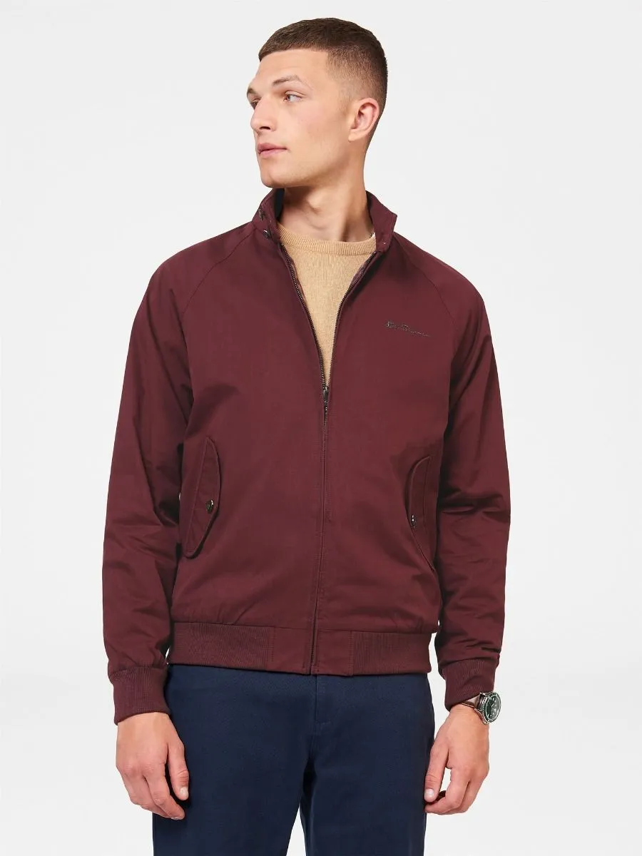 Ben Sherman Casual Harrington Jacket Aubergine