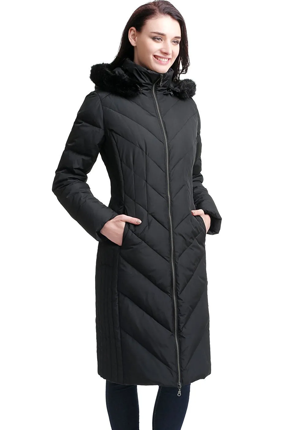 BGSD Women's Marlene Waterproof Hooded Long Down Coat - Plus can be rewritten as BGSD Women's Waterproof Down Coat with Hood - P