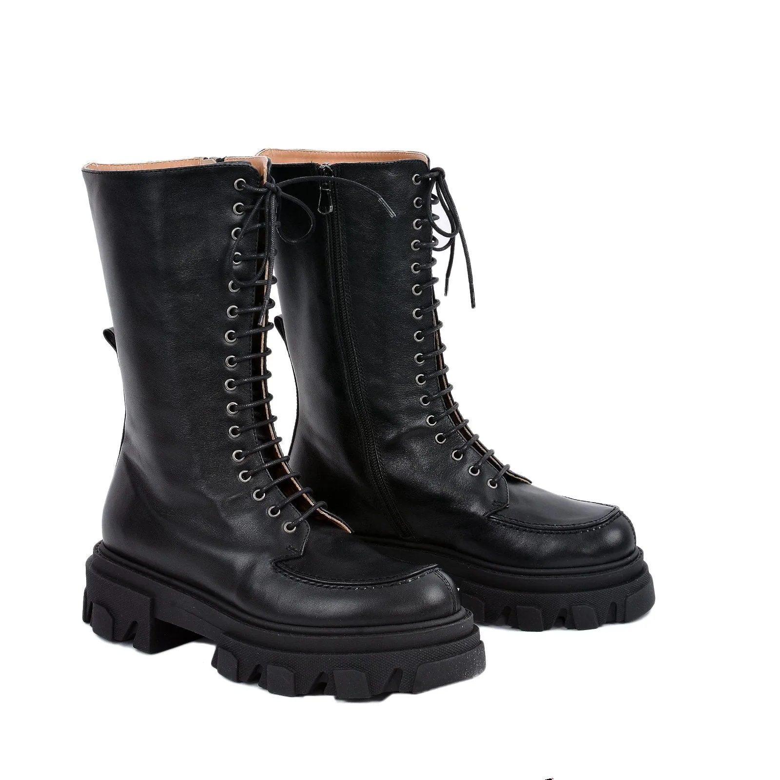 Black Combat Boots by Ren.