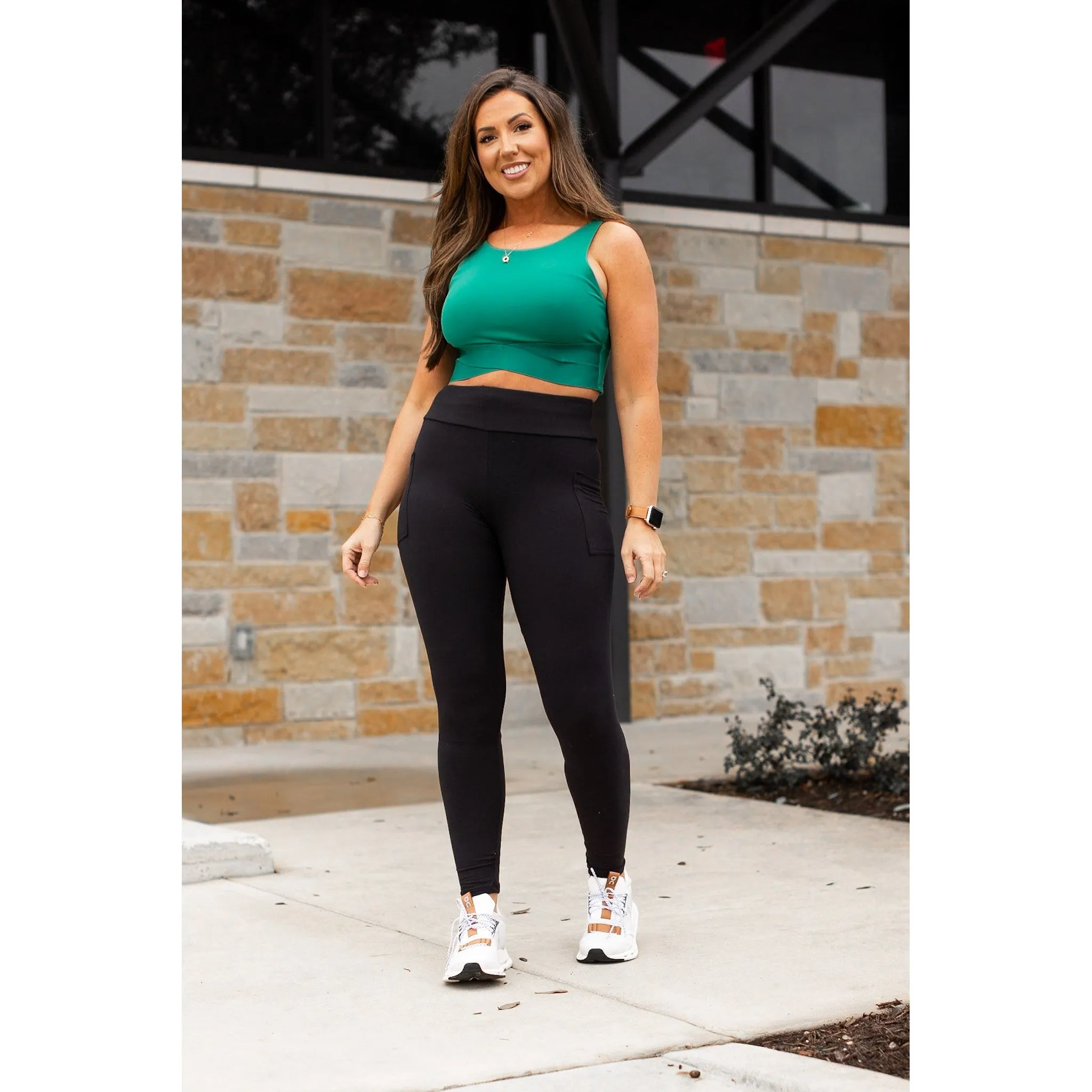 Luxe Leggings by Julia Rose - Black Leggings with Pocket