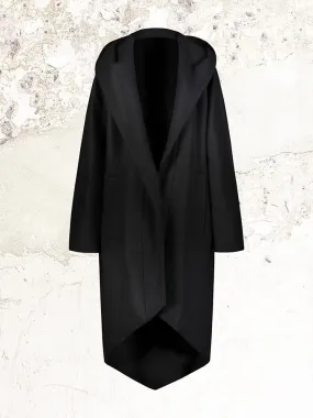 Black Hooded Long Coat by Alexandre Vauthier