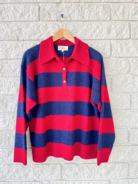 Brenton Sweater - Red/Blue