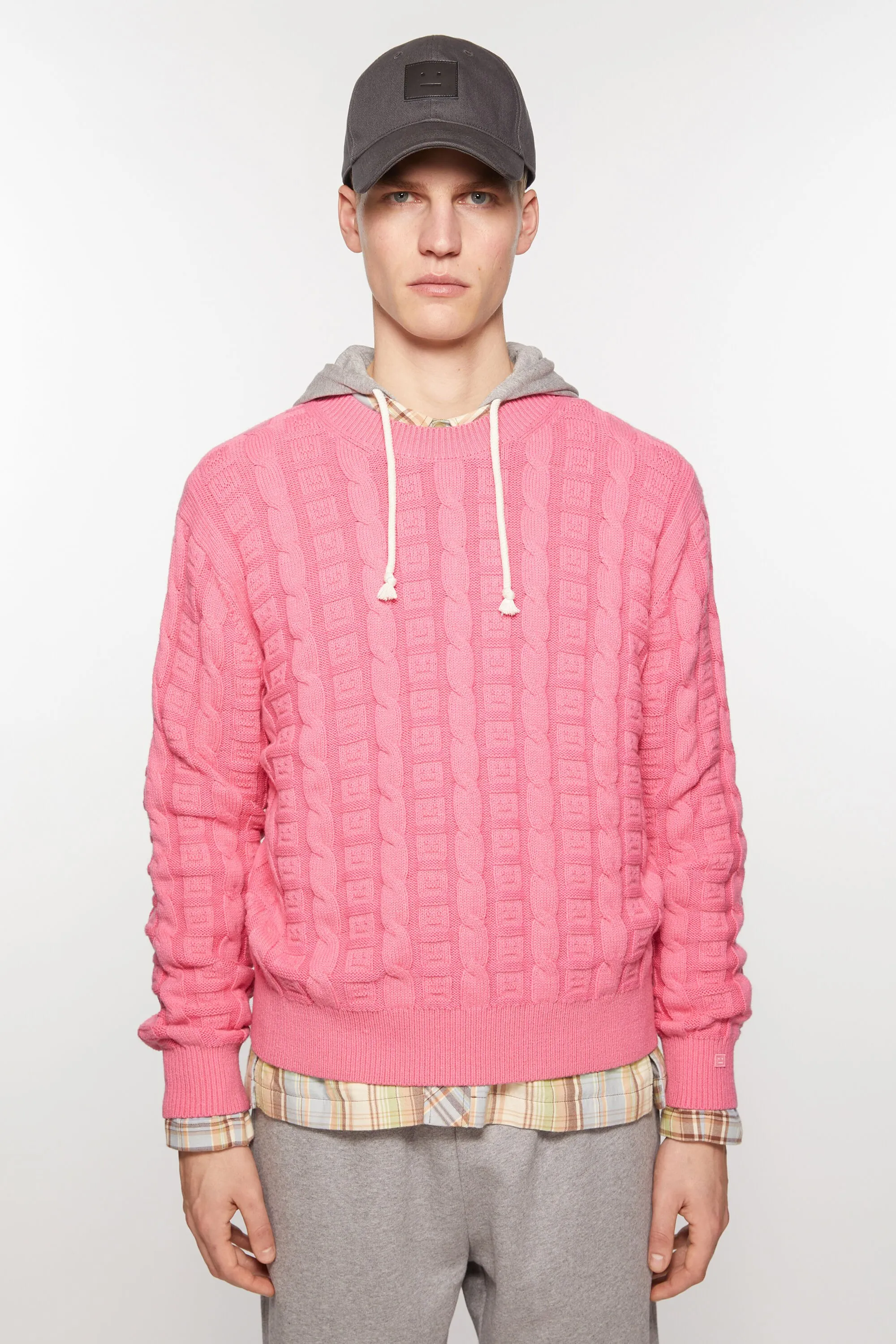 Cable wool jumper--Unisex-