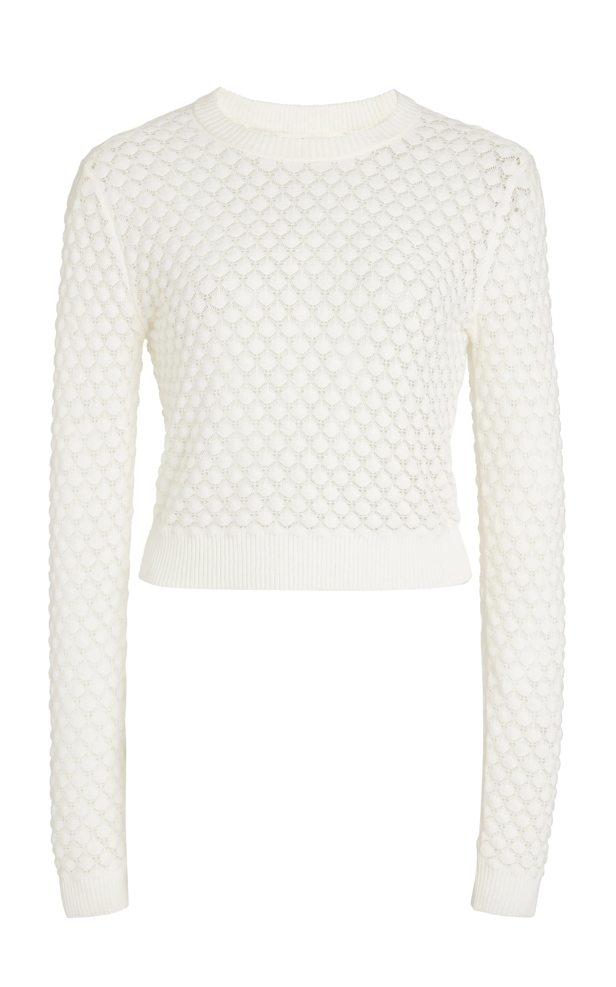 Chloé Pointelle Cotton Knit Sweater