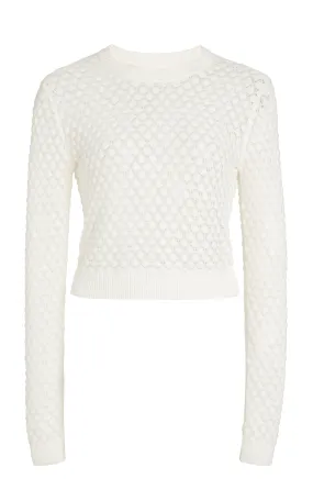 Chloé Pointelle Cotton Knit Sweater