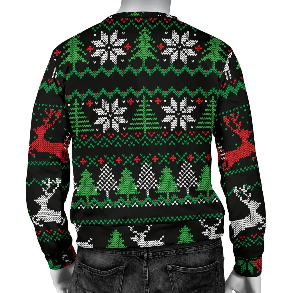 Christmas Men's Sweater in Red, Green, and Black