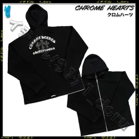CHROME HEARTS  |Unisex Street Style Logo Hoodies
