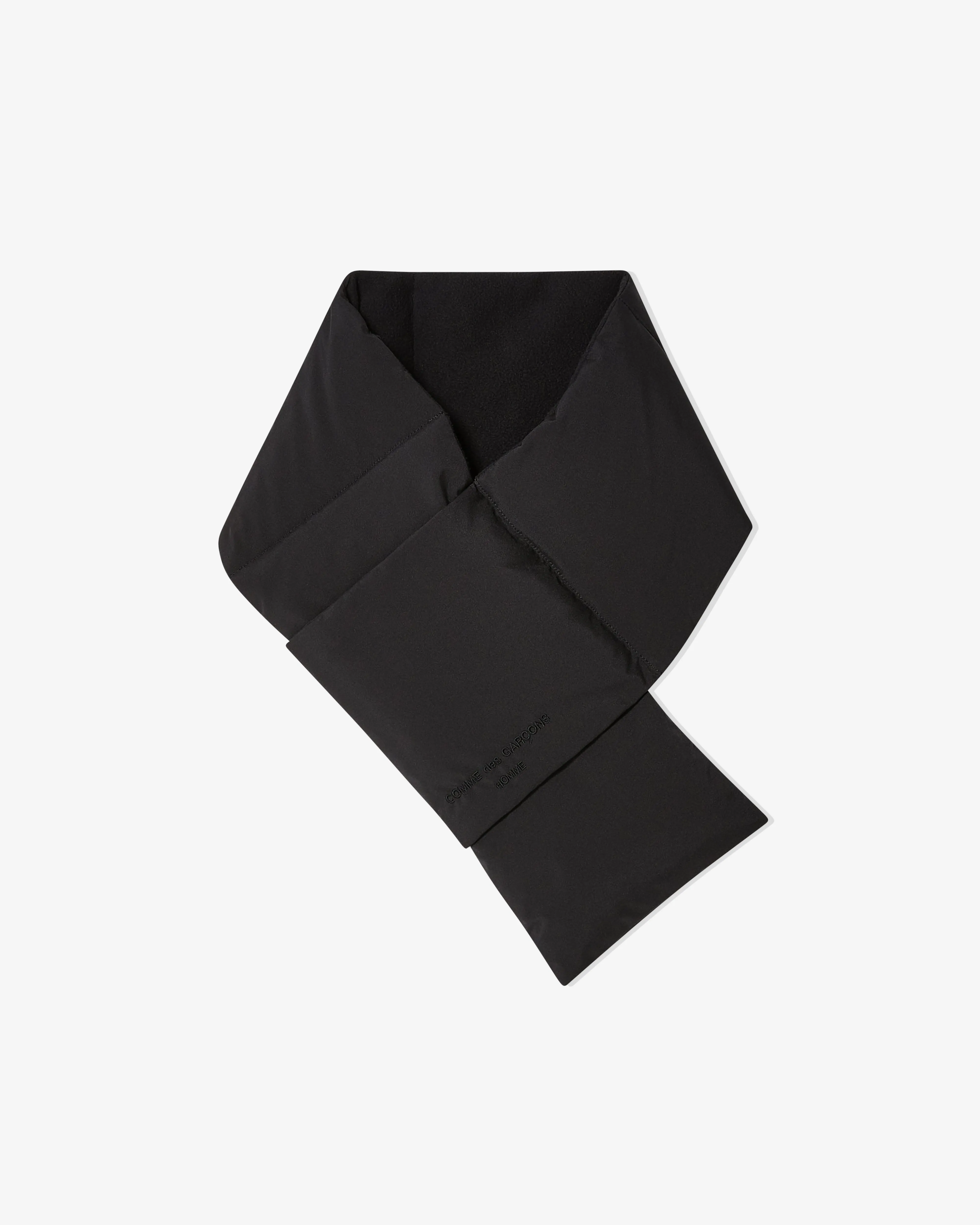 Comme des Garons Homme Black Men's Puffer Scarf