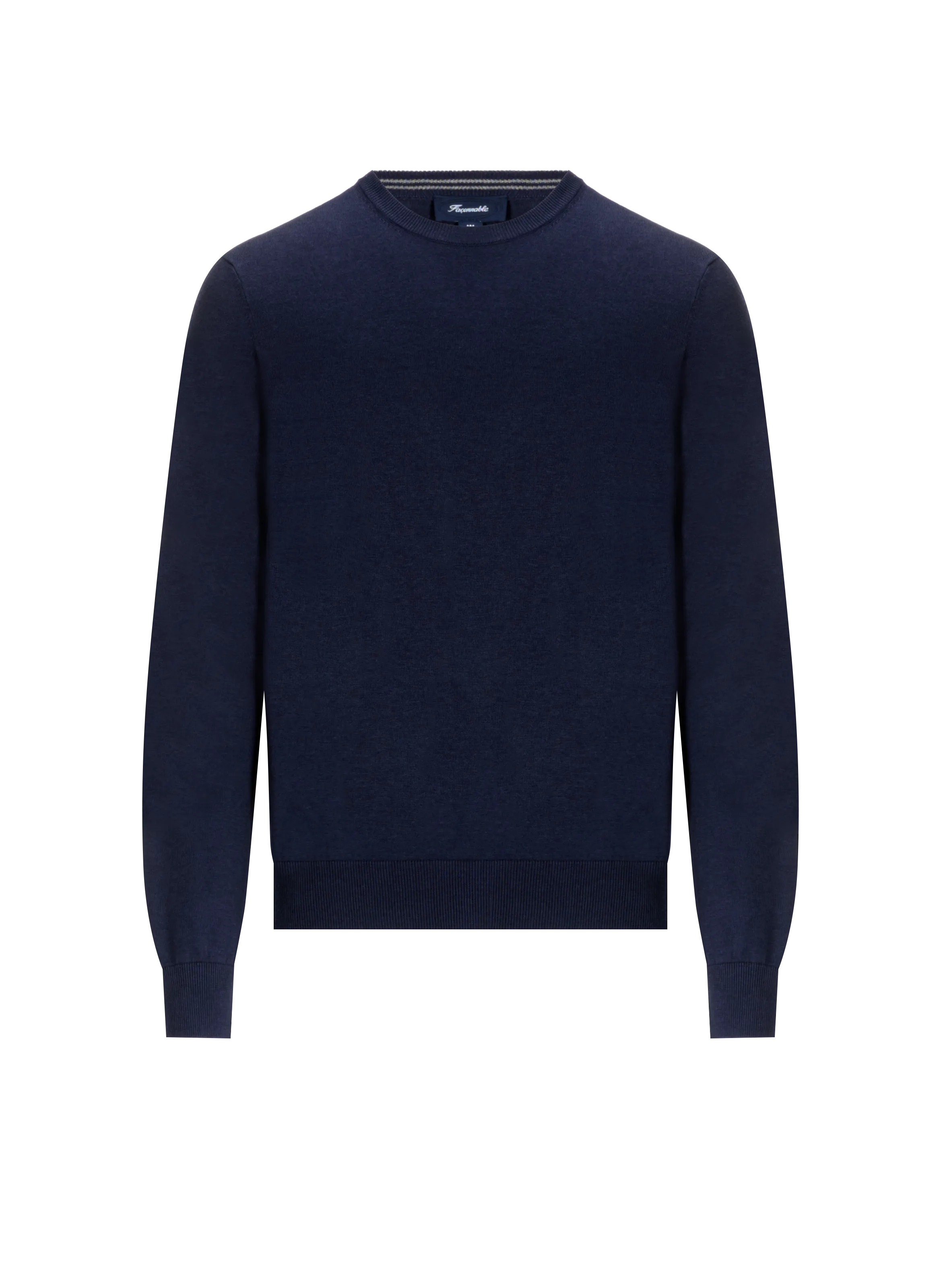 Cotton and linen blue jumper by FACONNABLE