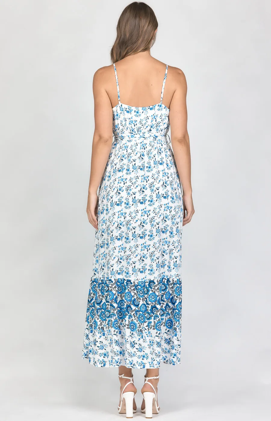 Boho Maxi Dress with Button Details Cotton Print (SDR959A)