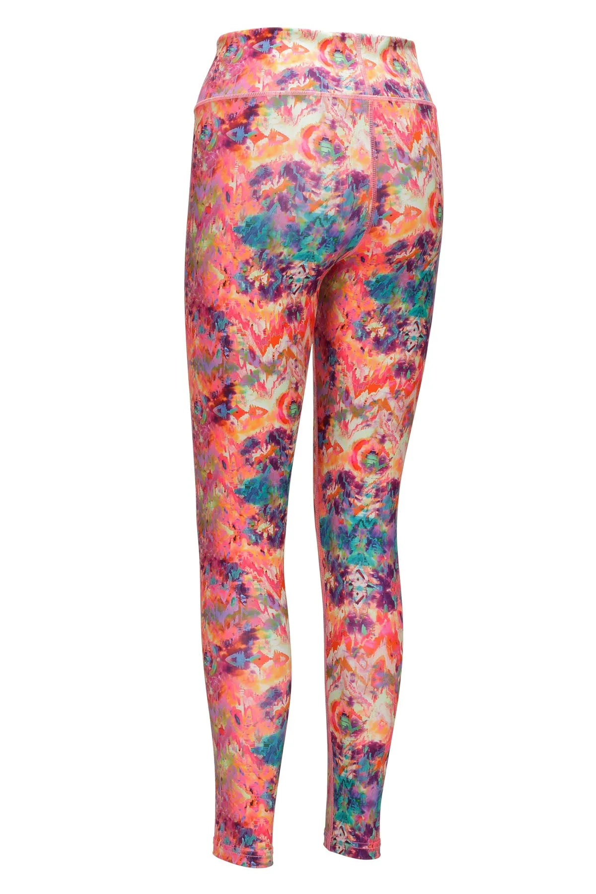 Pink Patterned Yoga Leggings in Eco-Friendly Cotton Candy Design