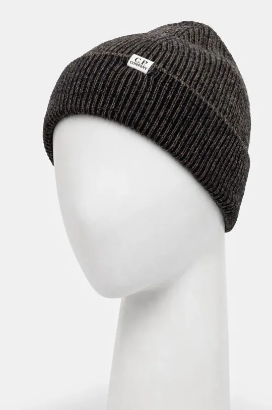 Beige C.P. Company Wool Blend Beanie Knit Cap 17CMAC300A006170A