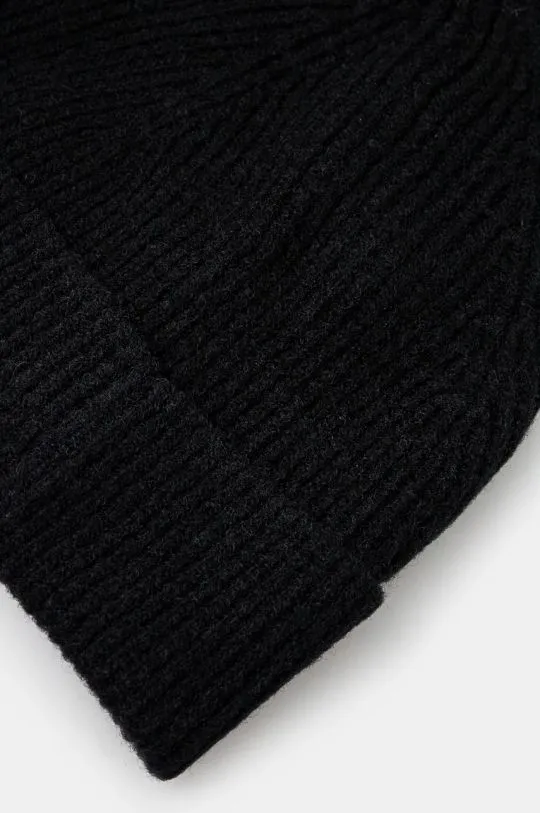 Black C.P. Company Wool Blend Beanie Knit Cap 17CMAC300A006170A