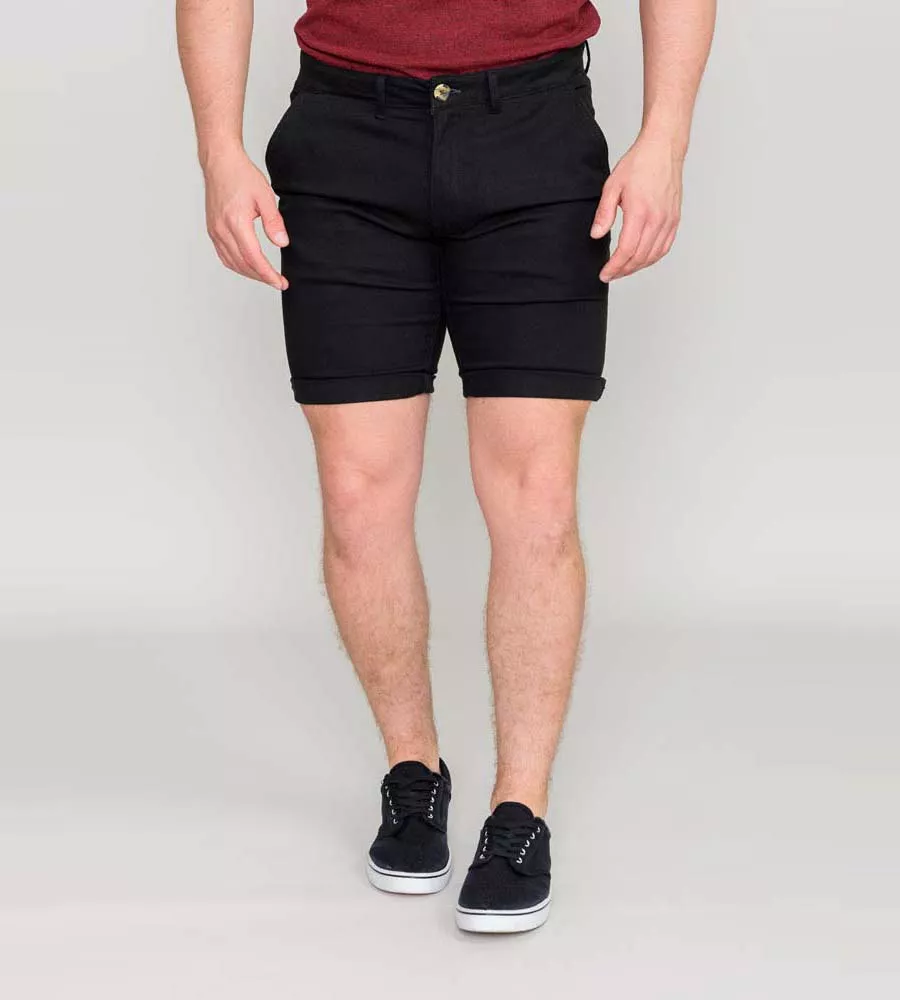 Black Chino Shorts for Men - D555 (BASILDON 1)