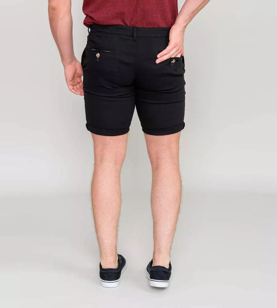 Black Chino Shorts for Men - D555 (BASILDON 1)