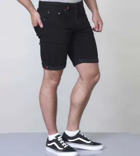 Black Denim Shorts for Men - D555 (JUDE)