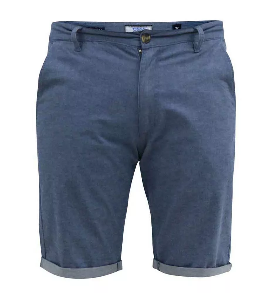 Blue Stretch Chambray Shorts (ALDERTON) by D555 Mens