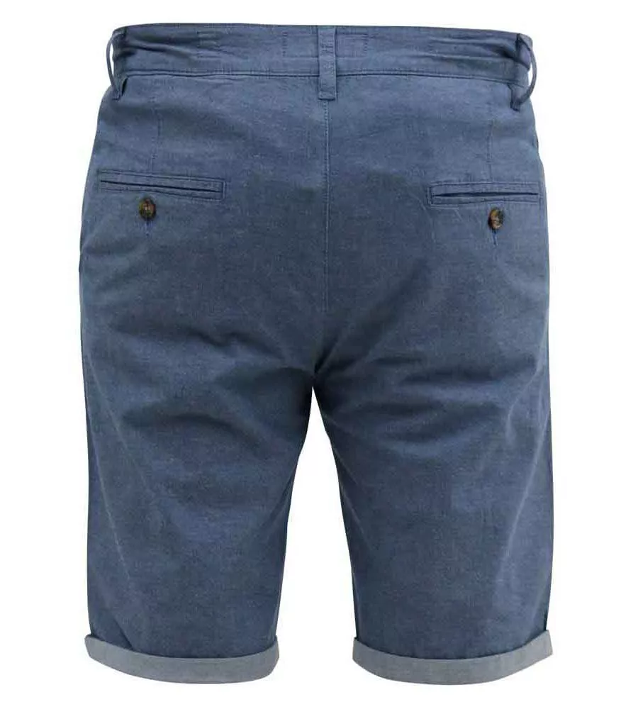 Blue Stretch Chambray Shorts (ALDERTON) by D555 Mens