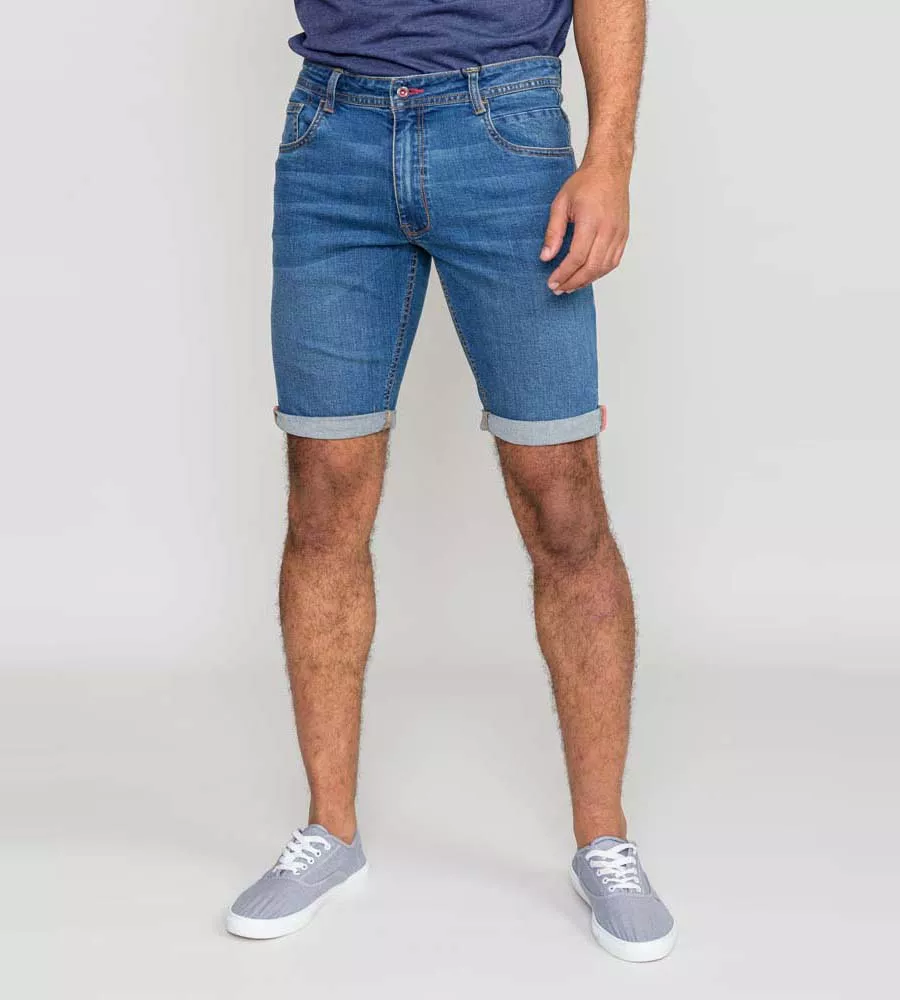 Blue Denim Shorts for Men - D555 (BROXBOURNE)