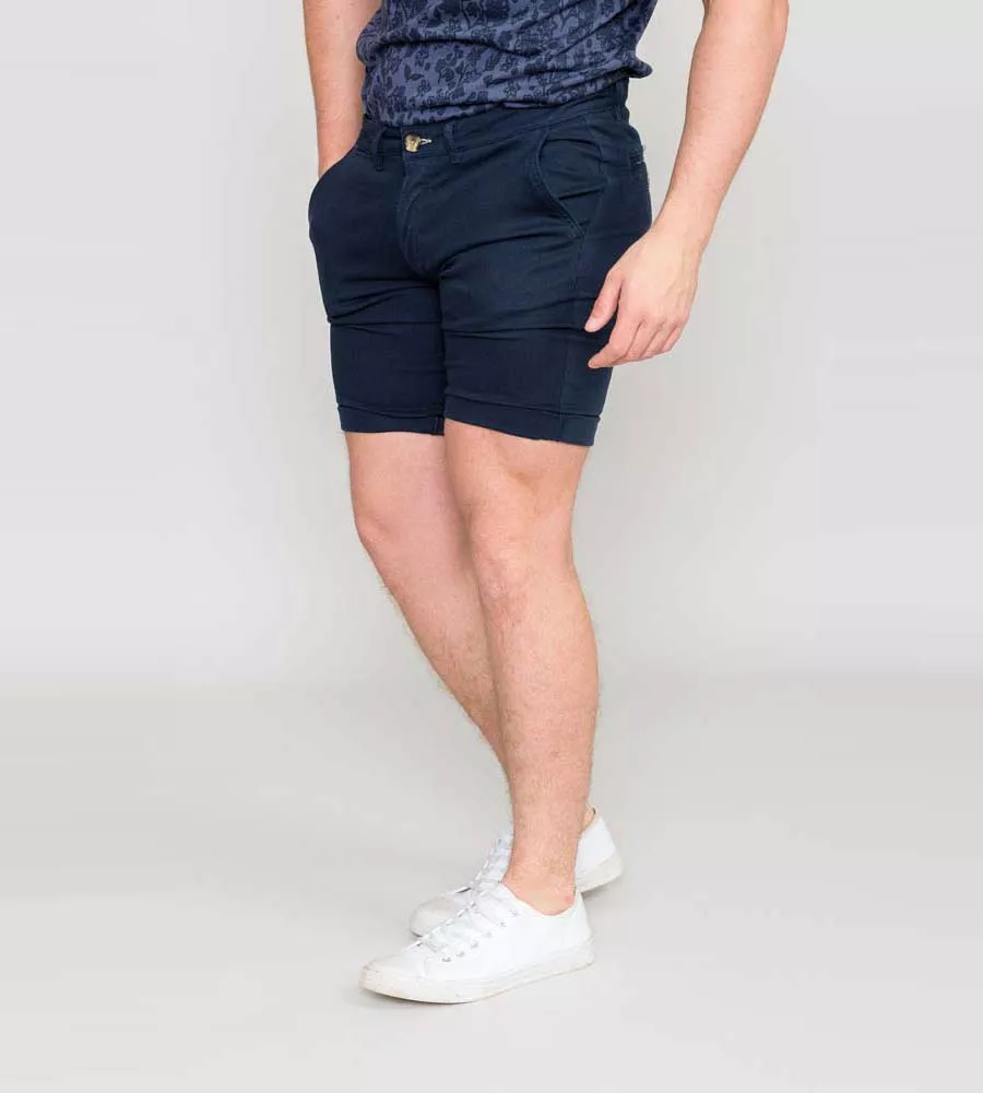 Navy Chino Shorts for Men - D555 (BASILDON 2)