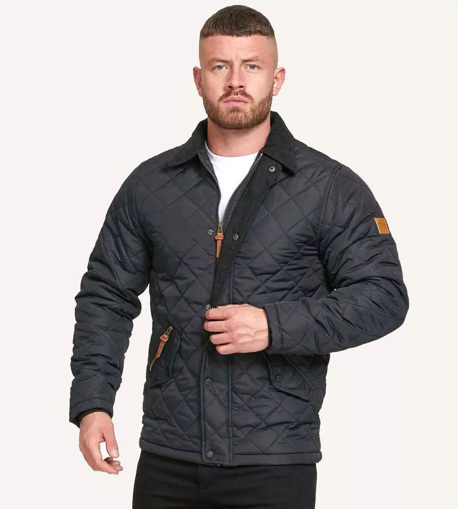 Men's Quilted Jacket With Corduroy Collar D555 (MATIAS)