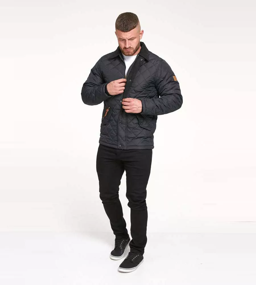 Men's Quilted Jacket With Corduroy Collar D555 (MATIAS)