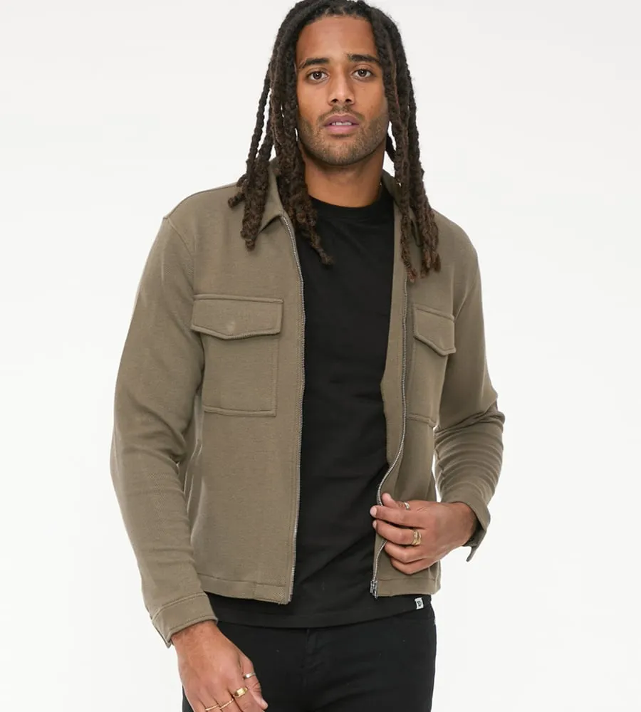 Men's Stretch Jacket Zip Through With Patch Pockets D555 (LODI)