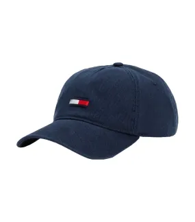 Dark Denim Cap with Long Flag - Men's Navy Blue