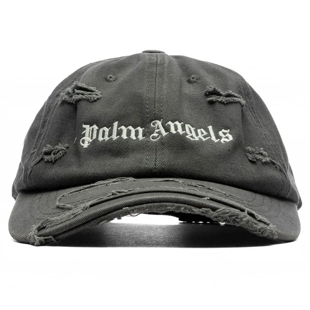 Dark Grey Torn Logo Cap