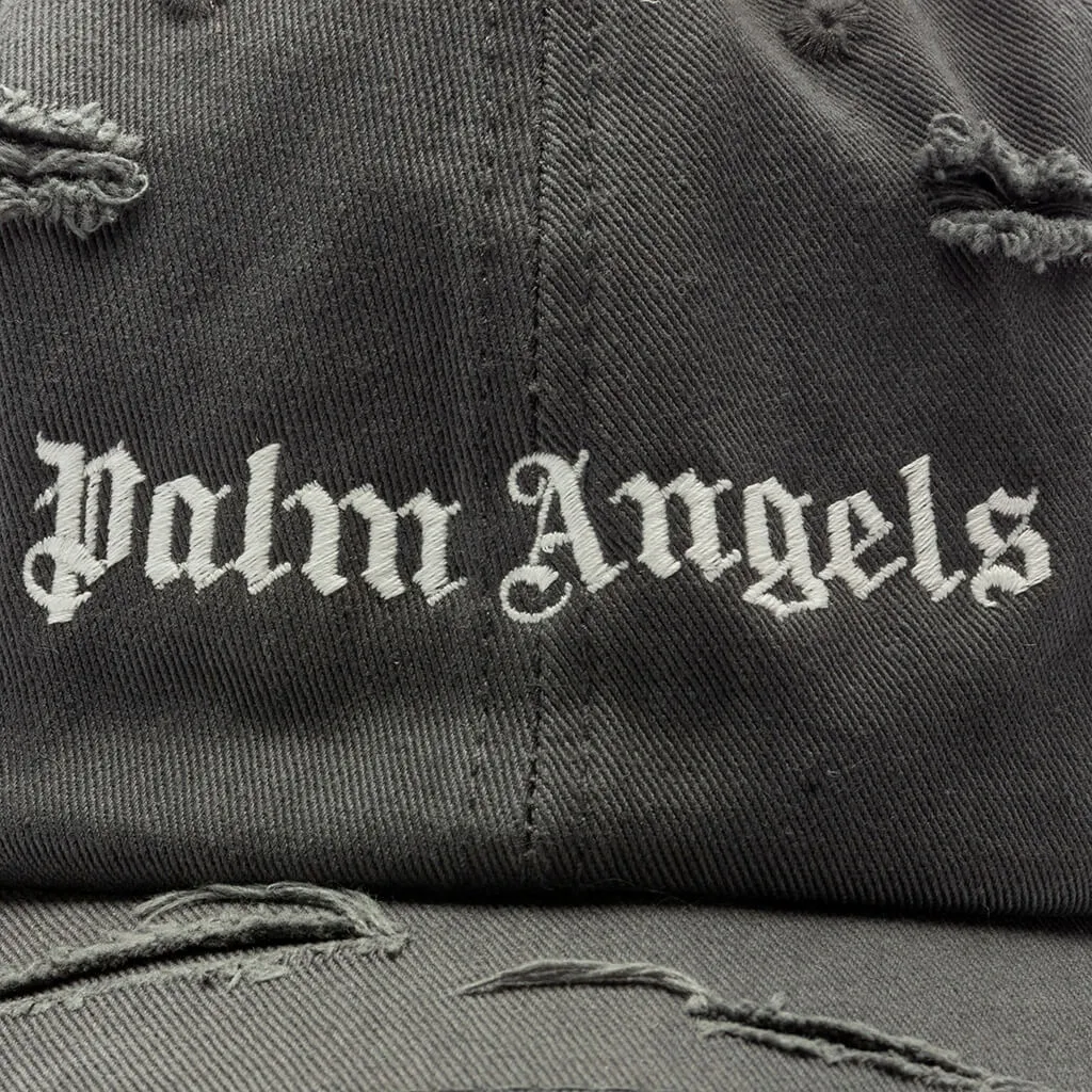 Dark Grey Torn Logo Cap