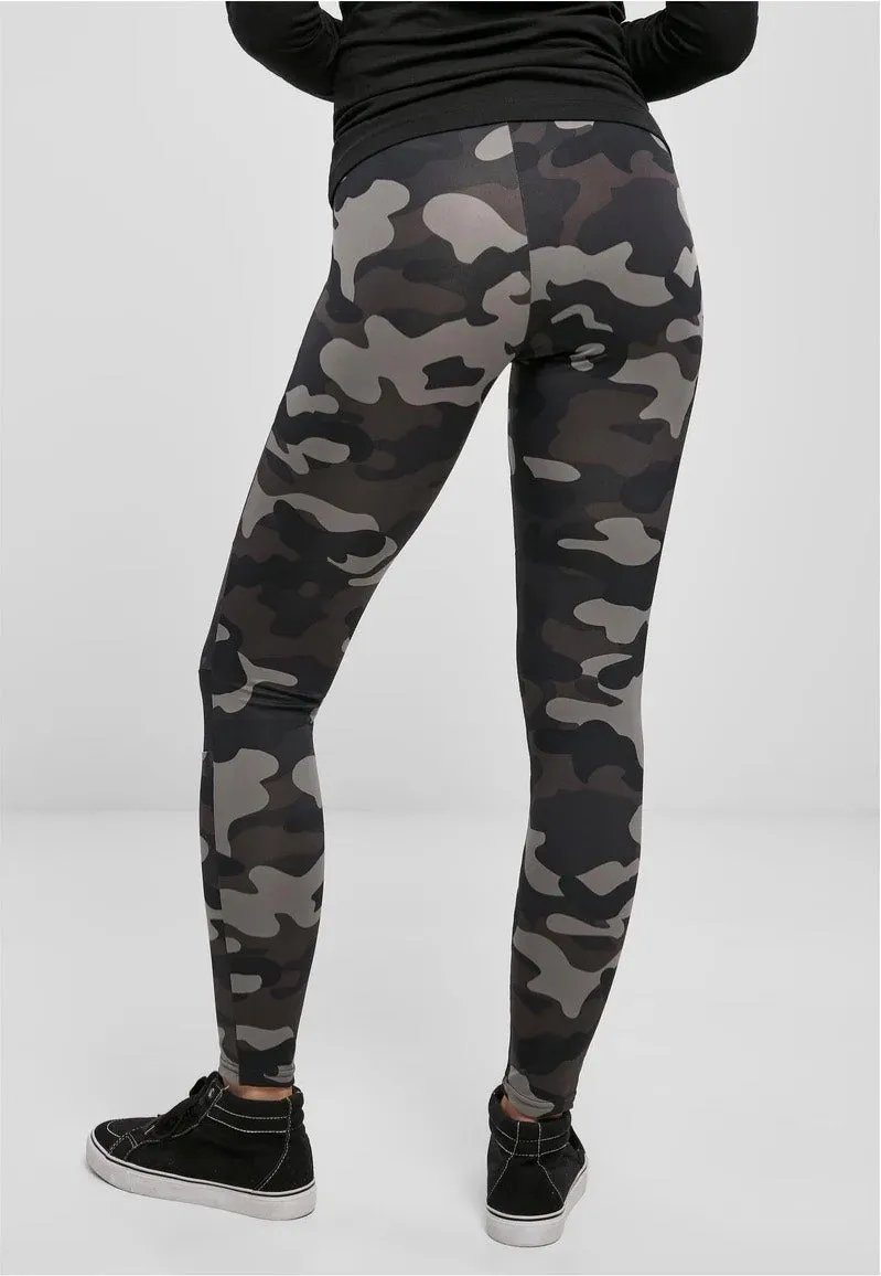 Darkcamo/Black Tech Mesh Leggings for Women - Urban Classics