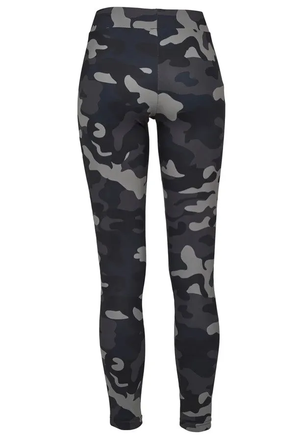 Darkcamo/Black Tech Mesh Leggings for Women - Urban Classics