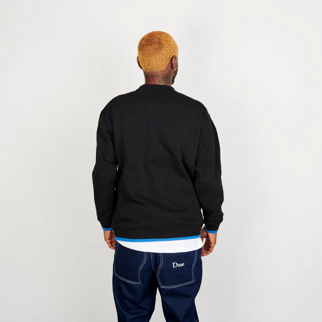 Dime Wave Terry Crewneck - Black